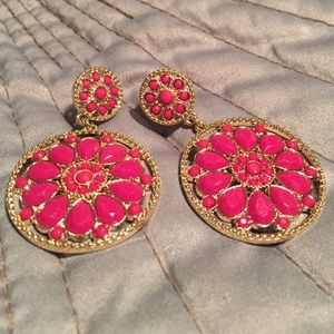 Magenta earrings