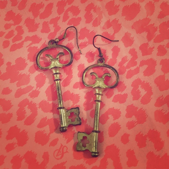 Rustic Skeleton Key Earrings