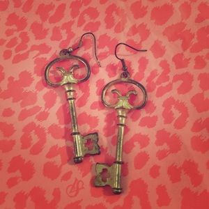 Rustic Skeleton Key Earrings