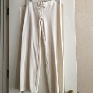 Juicy Couture Cream Velour Jog Pants