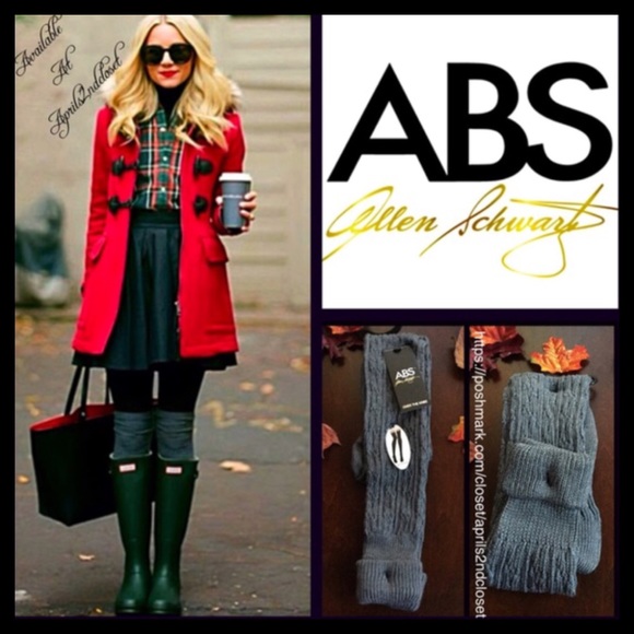ABS Allen Schwartz Accessories - ABS Tall Charcoal Grey Over The Knee Boot Socks