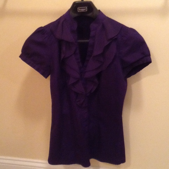 Purple ruffle top