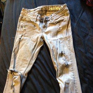 Hurley Grey Skinny Jeans - Size 0