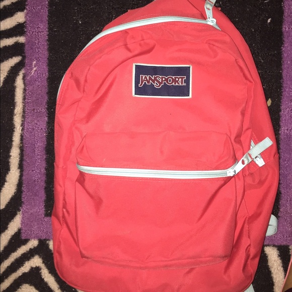 Jansport teal and peach backpack