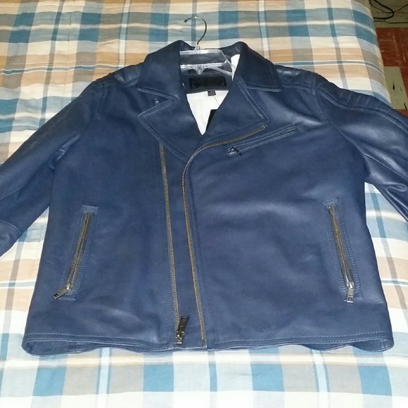 Andrew Marc asymmetrical motorcycle jacket