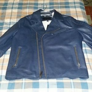 Andrew Marc asymmetrical motorcycle jacket