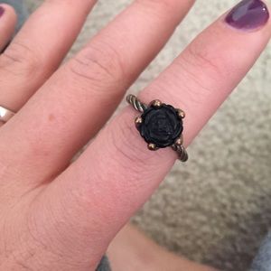 Onyx Rose Pandora Ring