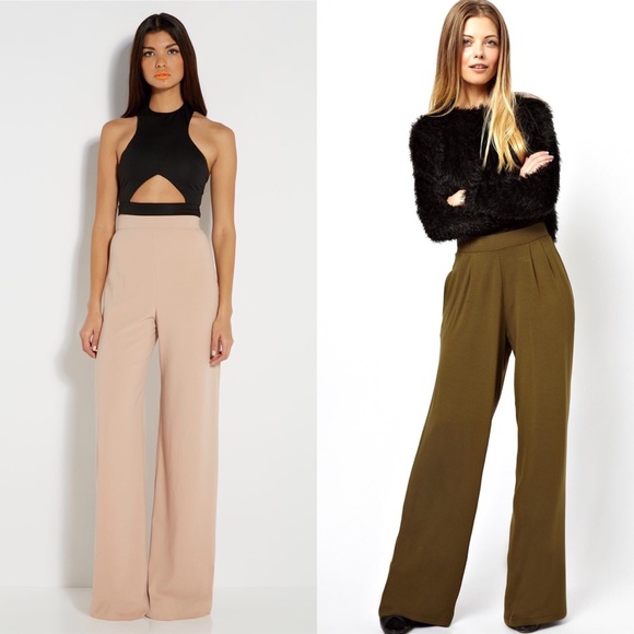 Carolina Herrera Beige Wide Leg Pants