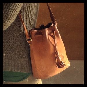 Dooney & Bourke leather drawstring bucket bag