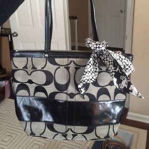 Black coach purse