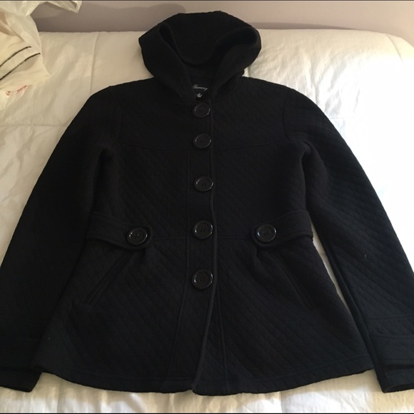 Runway black quilted pattern jacket size m