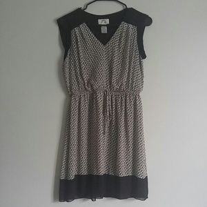 Black and white floral dress