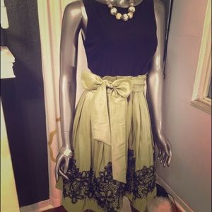 Black & Green Wrap dress