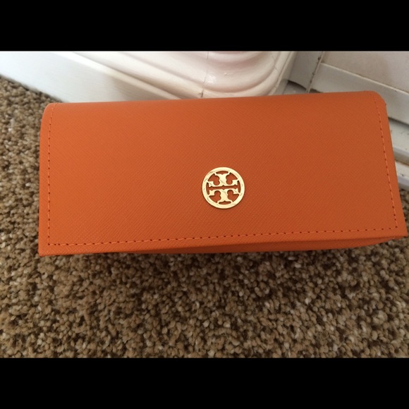Tory Burch Orange lined sunglasses case