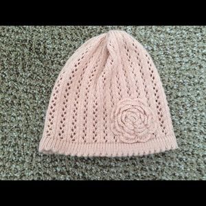 Baby pink knit beanie