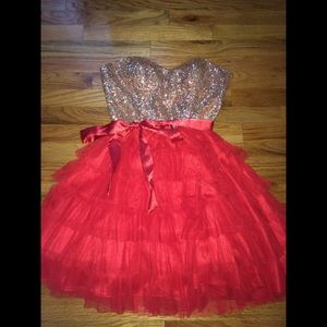 Red/Gold cocktail dress