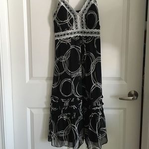 Black and white cocktail dress.