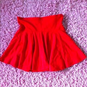 Forever 21 Red Skater Skirt