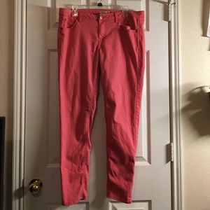 Pink skinny jeans