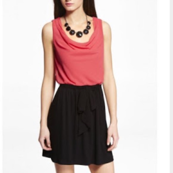 Express Dresses & Skirts - Express color block drape neck dress