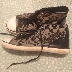 Coach Logo hi-top sneakers