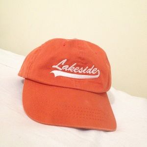 Vintage Orange Lakeside Baseball Cap