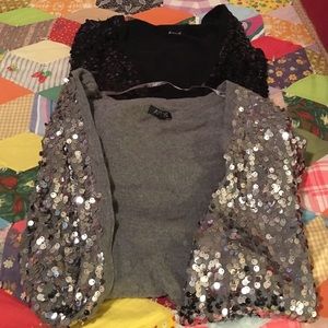 Bundle of two sequin cardigans