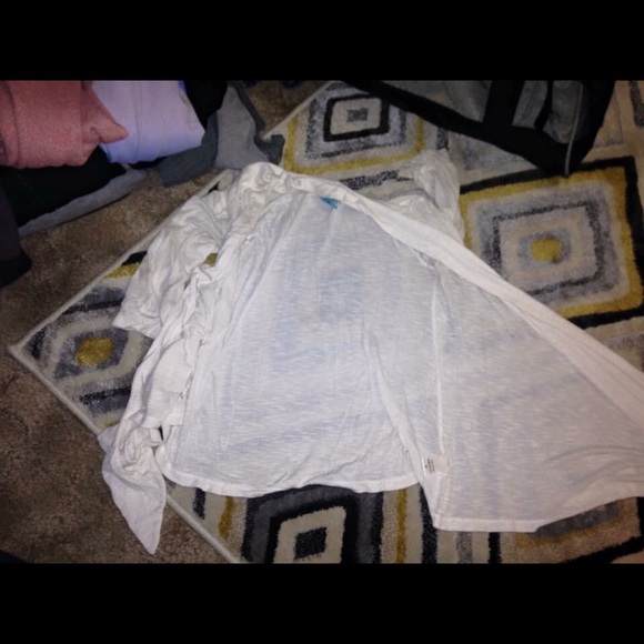 white sheer loose cardigan