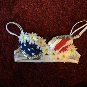 Decorated bra top