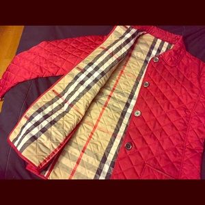 Burberry Check lined diamond quilted jacket