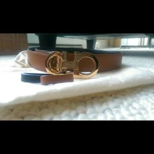 SOLD- Salvatore Ferragamo reversible leather belt