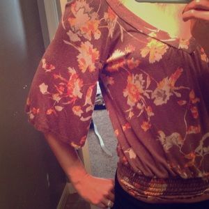 Off the shoulder, bohemian style top.