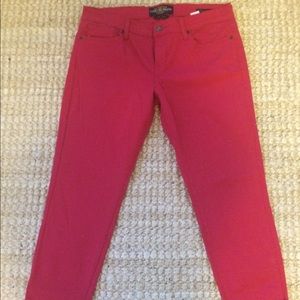 Lucky crop jeans in bright pink