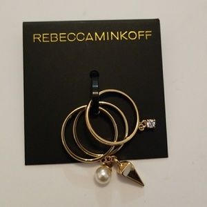 Rebecca Minkoff Set of Three Charms Rings