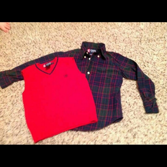 Boys dress shirt sweater vest is missing :(