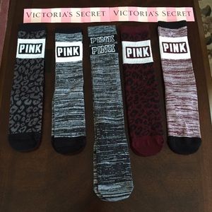 5 NEW PINK KNEE SOCKS