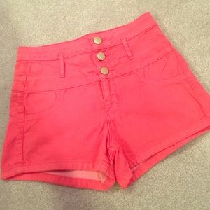 NWOT Hi-Waisted Coral Jean Shorts