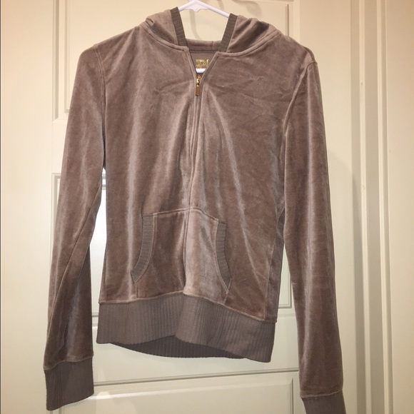 Tan velour track suit