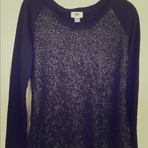 NWT Old Navy sequin baseball tee