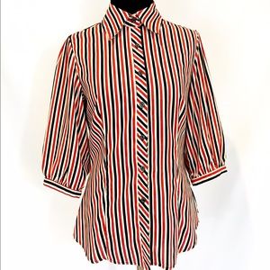 Red White and Blue Striped Blouse Red White and Blue Striped Blouse