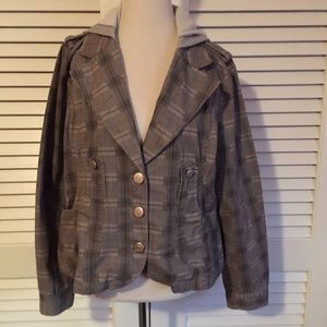 Gray Plaid Jacket