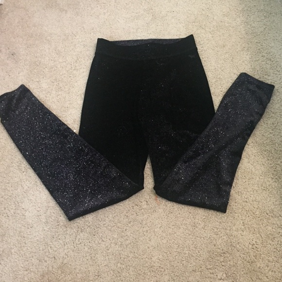 Glitter velvet pants from PINK never been worn!