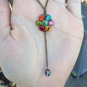 Michal Negrin Rainbow Flower Necklace