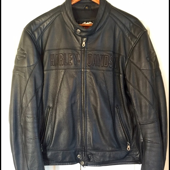 harley perforated leather jacket