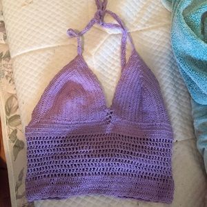 Purple Crochet Top