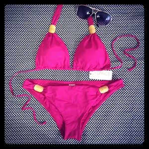 Raspberry Pink L*Space Bikini Set. Size Large