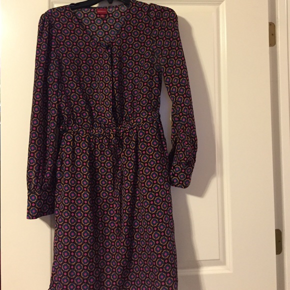 Printed long sleeve dress