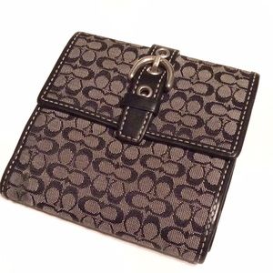 COACH signature wallet with buckle