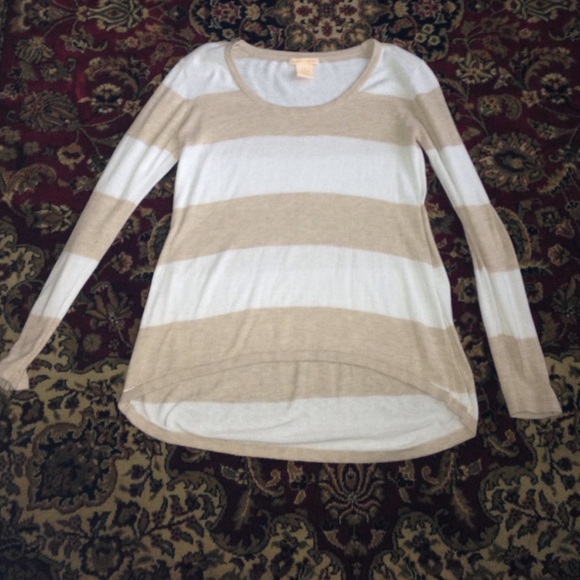 Thick, striped, long sleeve tee