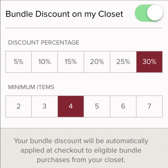 Max discount for closet clean-out!